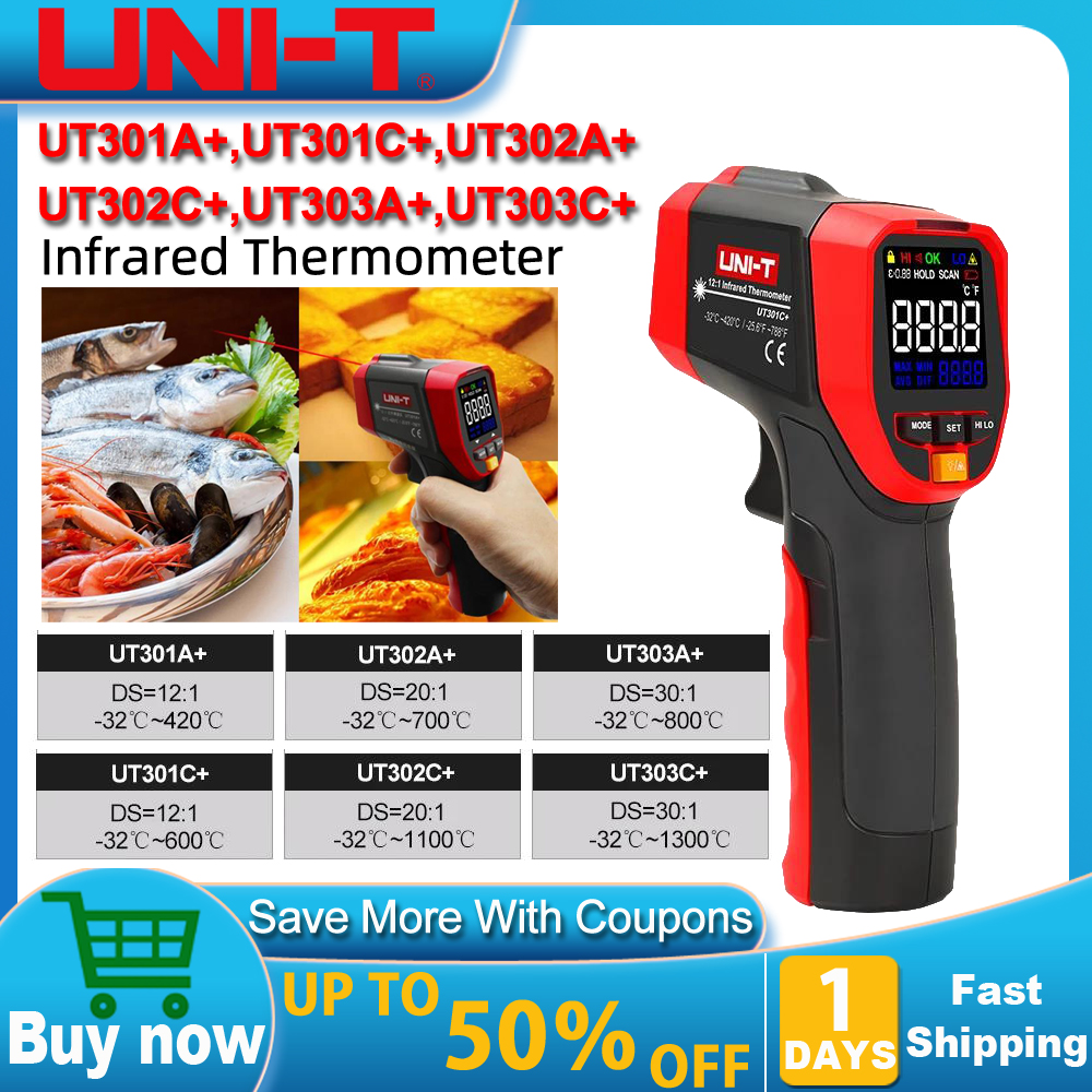Industrial Laser Measurement - UNI-T UT301A+ UT301C+ Non Contact Infrared