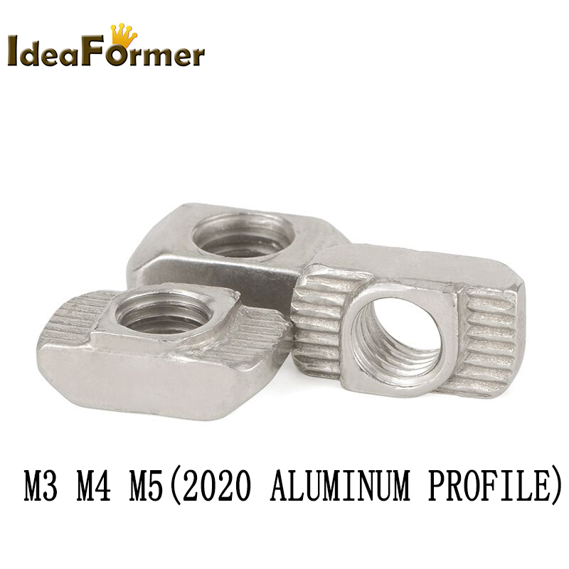 Aluminum T-Slot Profile - 50pcs M3 M4 M5 2020 Series
