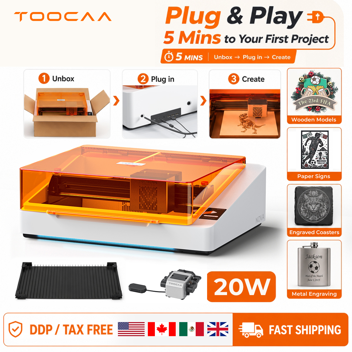 Industrial Laser Removal - TOOCAA NOVA 20W Beginner-Friendly Laser Engraver