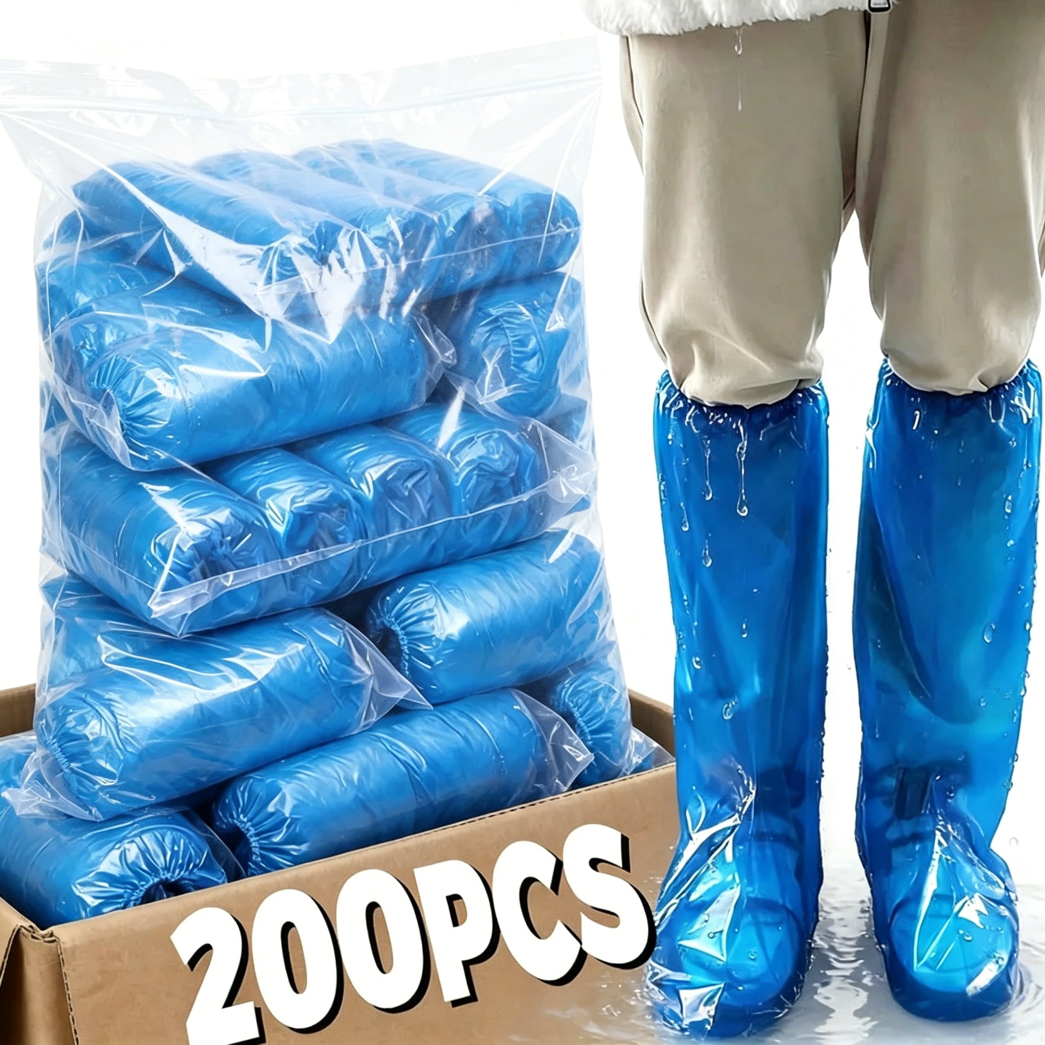 Dust Shoe Cnc - Disposable Shoe Covers Blue Rain Shoes