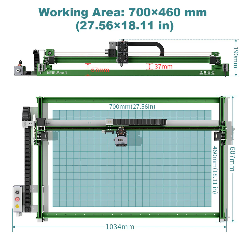 Industrial NEJE Max 4 V2 E80 2 - Industrial Laser Engraver For Wood incelemesi ve fiyatı