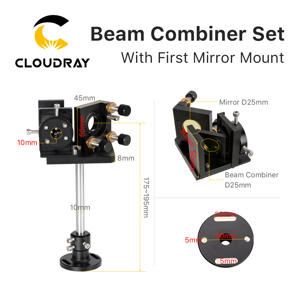 Cloudray Beam Combiner Set 25m - Co2 Laser Mirror incelemesi ve fiyatı