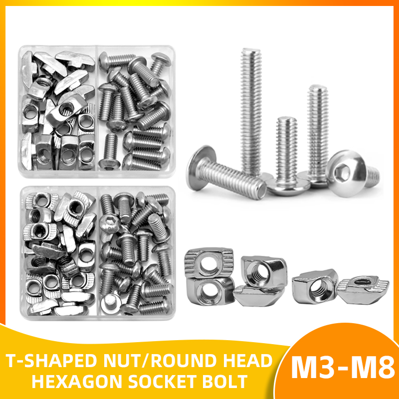 T-Nuts Screws Kit T Track Nut  - Aluminum T-Slot Profile incelemesi ve fiyatı