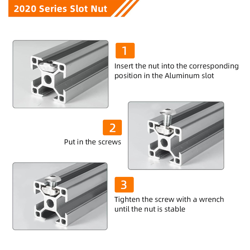 T-Nuts Screws Kit T Track Nut  - Aluminum T-Slot Profile incelemesi ve fiyatı