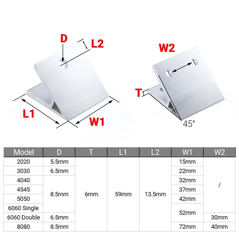 4Pcs 45 Degree Angle Corner Br - Aluminum T-Slot Profile incelemesi ve fiyatı