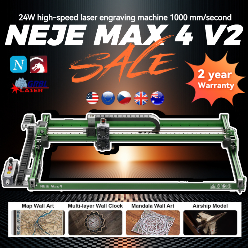 NEJE Max 4 V2 E80 24W High-Spe - Industrial Laser Engraver For Wood incelemesi ve fiyatı