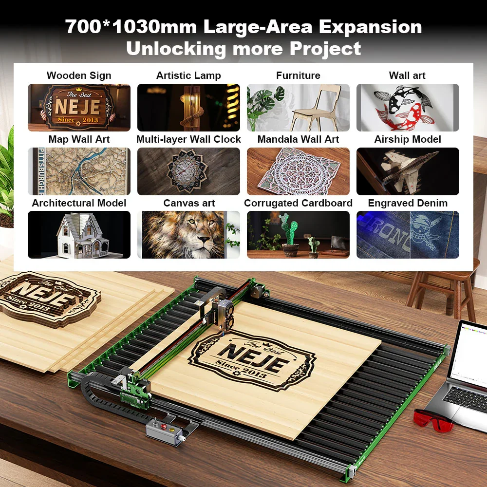 NEJE Max 4 V2 E80 24W High-Spe - Industrial Laser Engraver For Wood incelemesi ve fiyatı