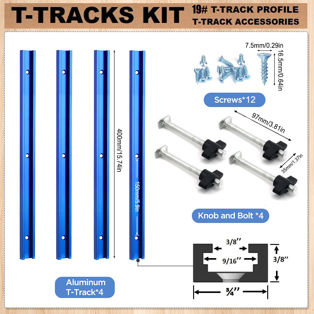 Woodworking 19# T-track Kit an - Aluminum T-Slot Profile incelemesi ve fiyatı