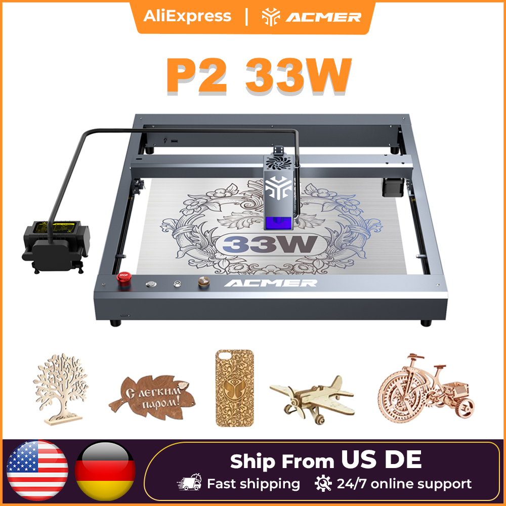 ACMER P2 33W lasers Engraver W - Industrial Laser Engraver For Wood incelemesi ve fiyatı