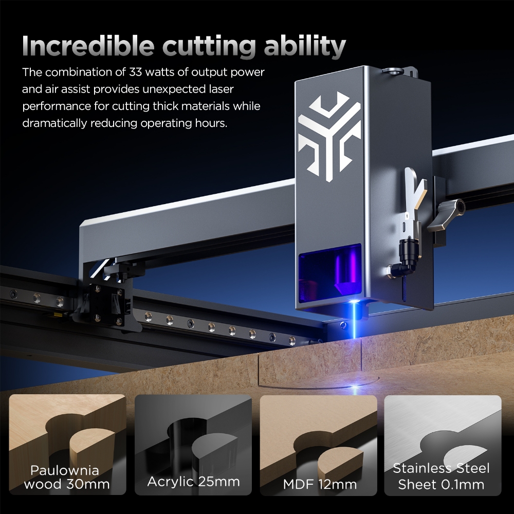 ACMER P2 33W lasers Engraver W - Industrial Laser Engraver For Wood incelemesi ve fiyatı