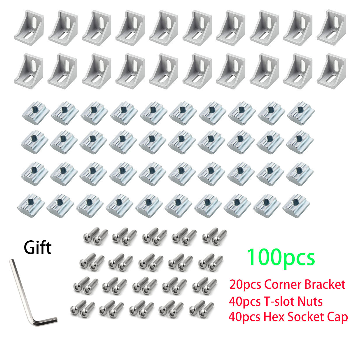 100pcs 2020 Aluminum Profile C - Aluminum T-Slot Profile incelemesi ve fiyatı