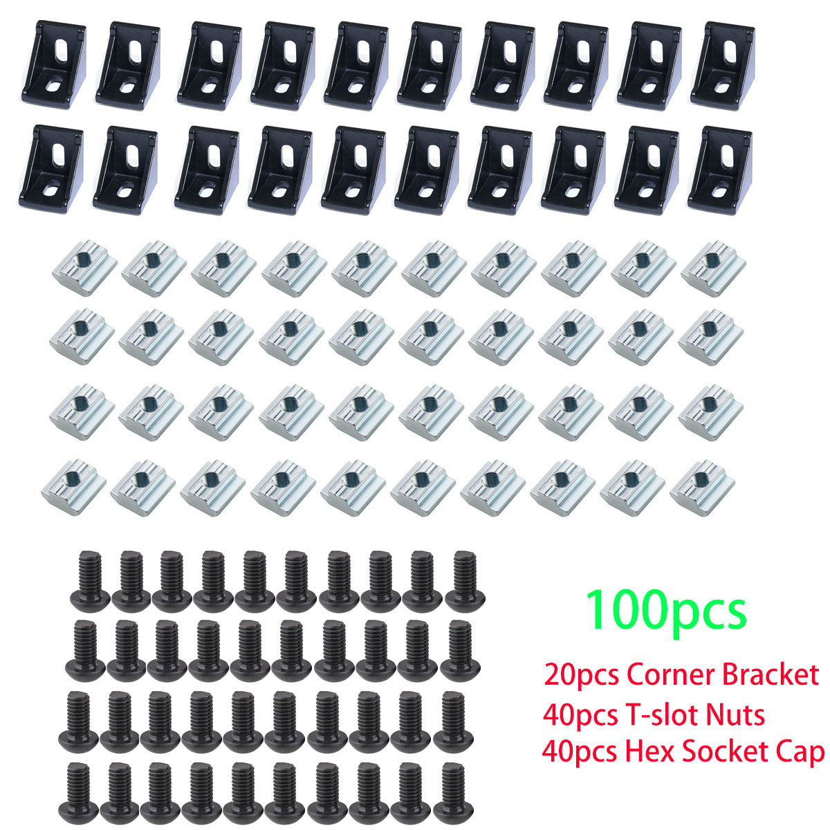 100pcs 2020 Aluminum Profile C - Aluminum T-Slot Profile incelemesi ve fiyatı
