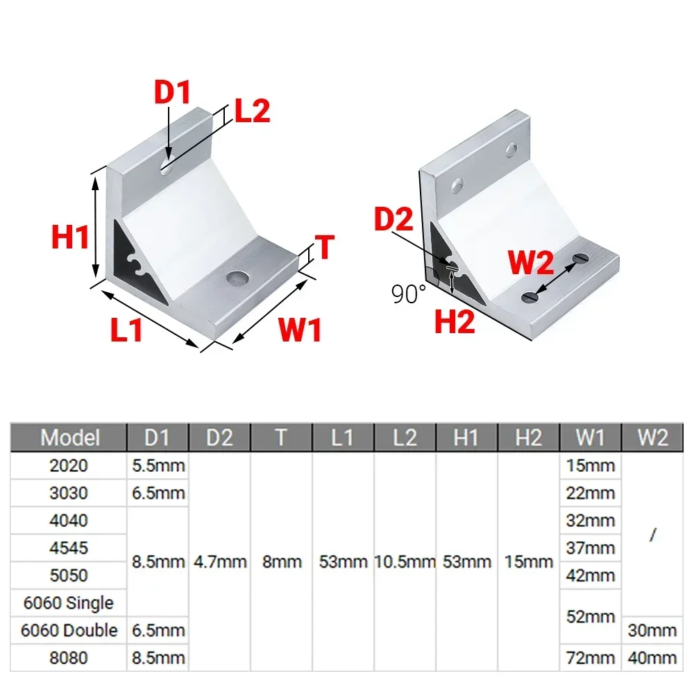 4Pcs 90 Degree Corner Angle Br - Aluminum T-Slot Profile incelemesi ve fiyatı