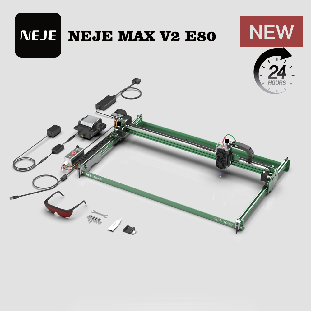 NEJE MAX V2 E80 80W 455nm Lase - Industrial Laser Engraver For Metal incelemesi ve fiyatı