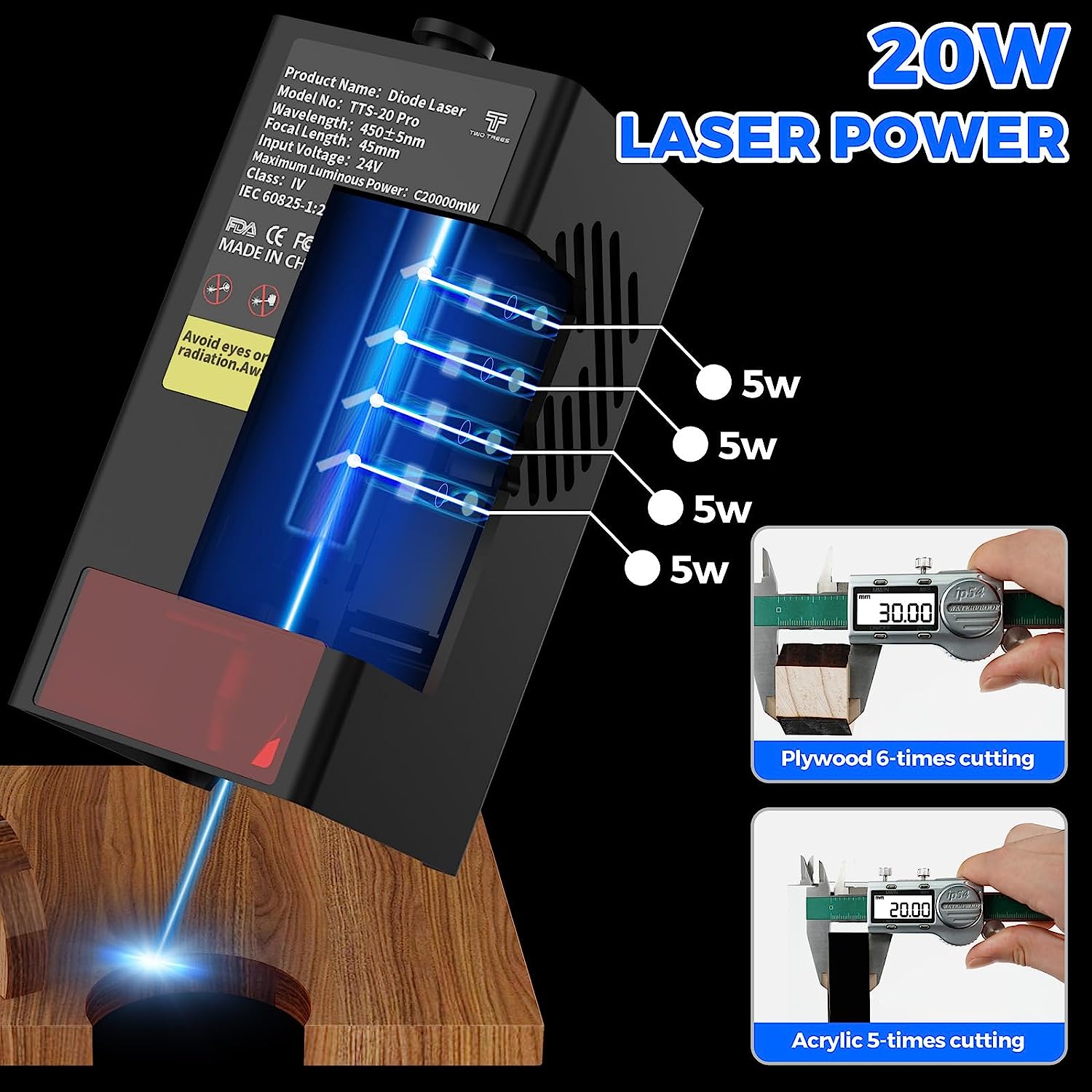 TWOTREES TTS-20 Pro 20W Metal  - Industrial Laser Engraver For Metal incelemesi ve fiyatı